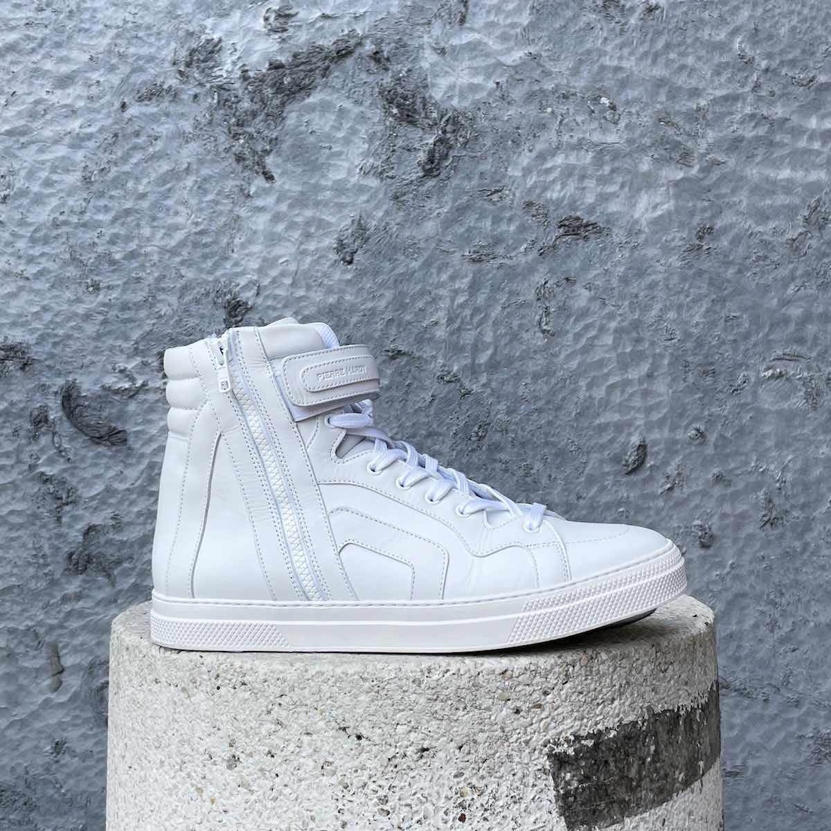 112 high-top sneakers for men in white leather — PIERRE HARDY