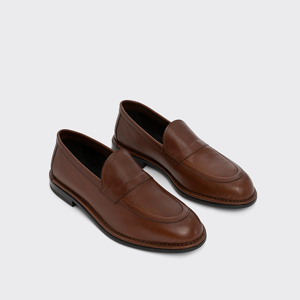【G-RAP】 Nono Brown - Tha Londonero NOTO loafer for men in brown kangaroo leather — PIERRE HARDY