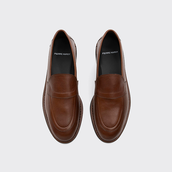 NOTO loafer for men in brown kangaroo leather — PIERRE HARDY