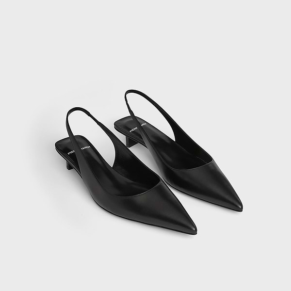 【2025年】エレガントファッションを上品に着 STELLA leather black matte in women for pumps slingback 靴