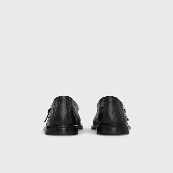 TRISH ballerina for women in black kangaroo leather — PIERRE