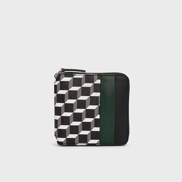 PIERRE HARDY レディース 二つ折り財布 HONORE WALLET HONORE wallet in coated canvas & yellow leather — PIERRE HARDY