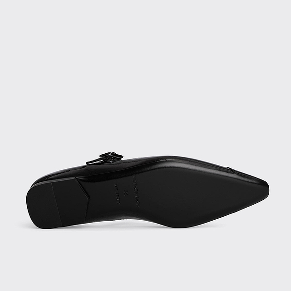 EDDIE salomé ballerina for women in black patent leather — PIERRE