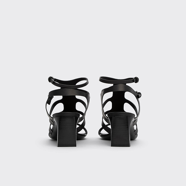 Women's ROMA sandal in multi-strap leather with heel — PIERRE HARDY