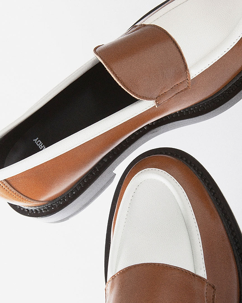【PIERRE HARDY】John Loafers & Slippers Brown JOHN loafers for women in camel calf leather — PIERRE HARDY