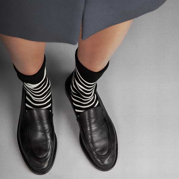 NOTO loafers for women in black kangaroo leather — PIERRE HARDY display picture 2