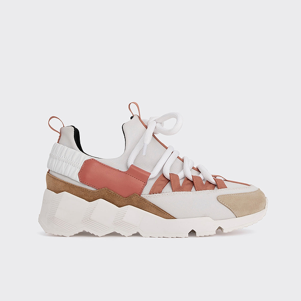 【新品23.5cm】PIERRE HARDY Trek Comet TREK COMET sneakers for women in white canvas and pink leather