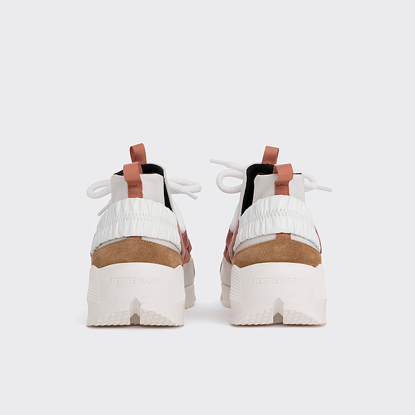 TREK COMET sneakers for women in white canvas and pink leather
