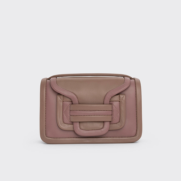 PIERRE HARDY ショルダーバッグ ピンク/ブラウン ALPHA handbag for women in pink & beige leather — PIERRE HARDY