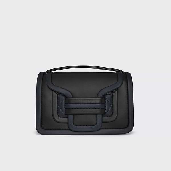 MAXI CUBE BOX unisex bag in Cube canvas & black leather