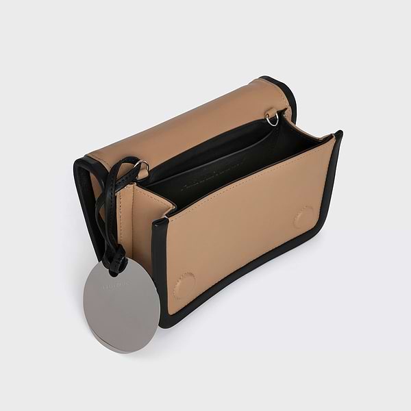 ALPHA women's bag in beige and burgundy & yellow trims