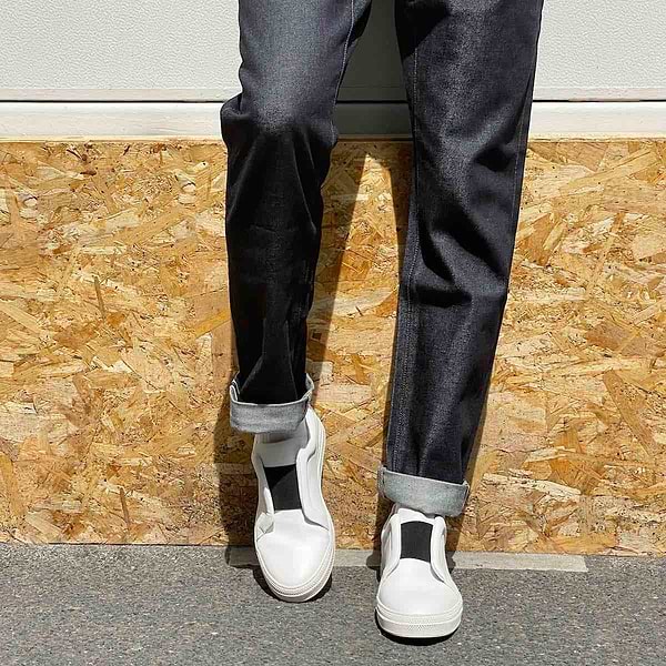 スニーカー Pierre Hardy Sneakers & Slip-On (JS02Z CALFWHITE BLACK) SLIDER sneakers for women in white leather — PIERRE HARDY
