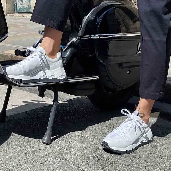 STREET LIFE sneakers for men in white calf leather — PIERRE