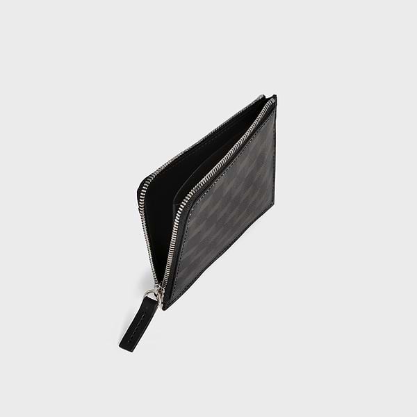 PIERRE HARDY レディース コインケース VALOIS COIN PURSE VALOIS coin purse in Cube canvas & green leather — PIERRE HARDY