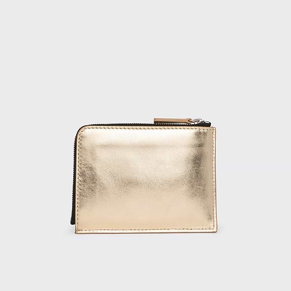 VALOIS coin purse in silver metallic leather — PIERRE HARDY
