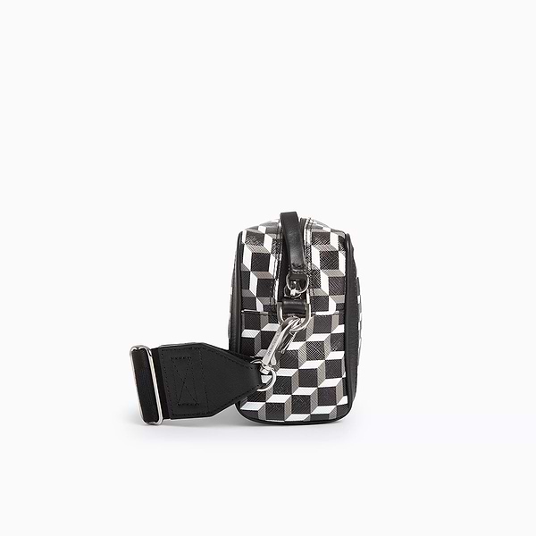 MAXI CUBE BOX unisex bag in Cube canvas & black leather — PIERRE HARDY