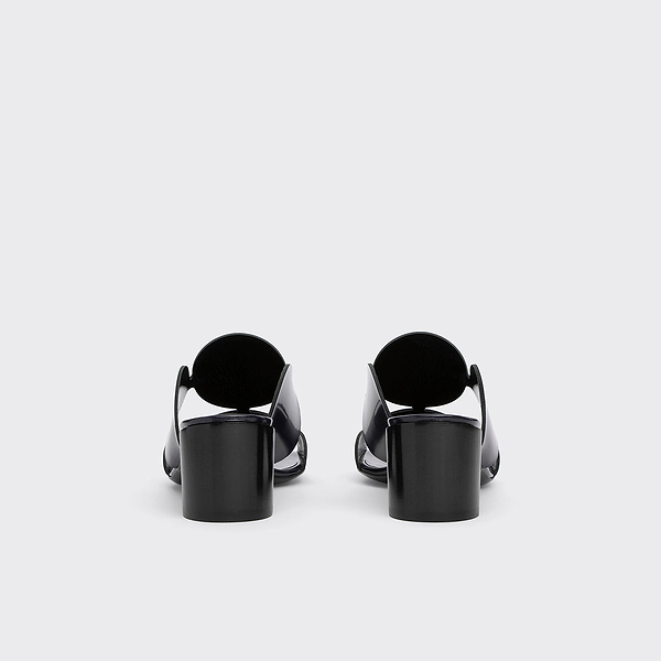 BULLES heeled mules for women in navy patent leather — PIERRE HARDY