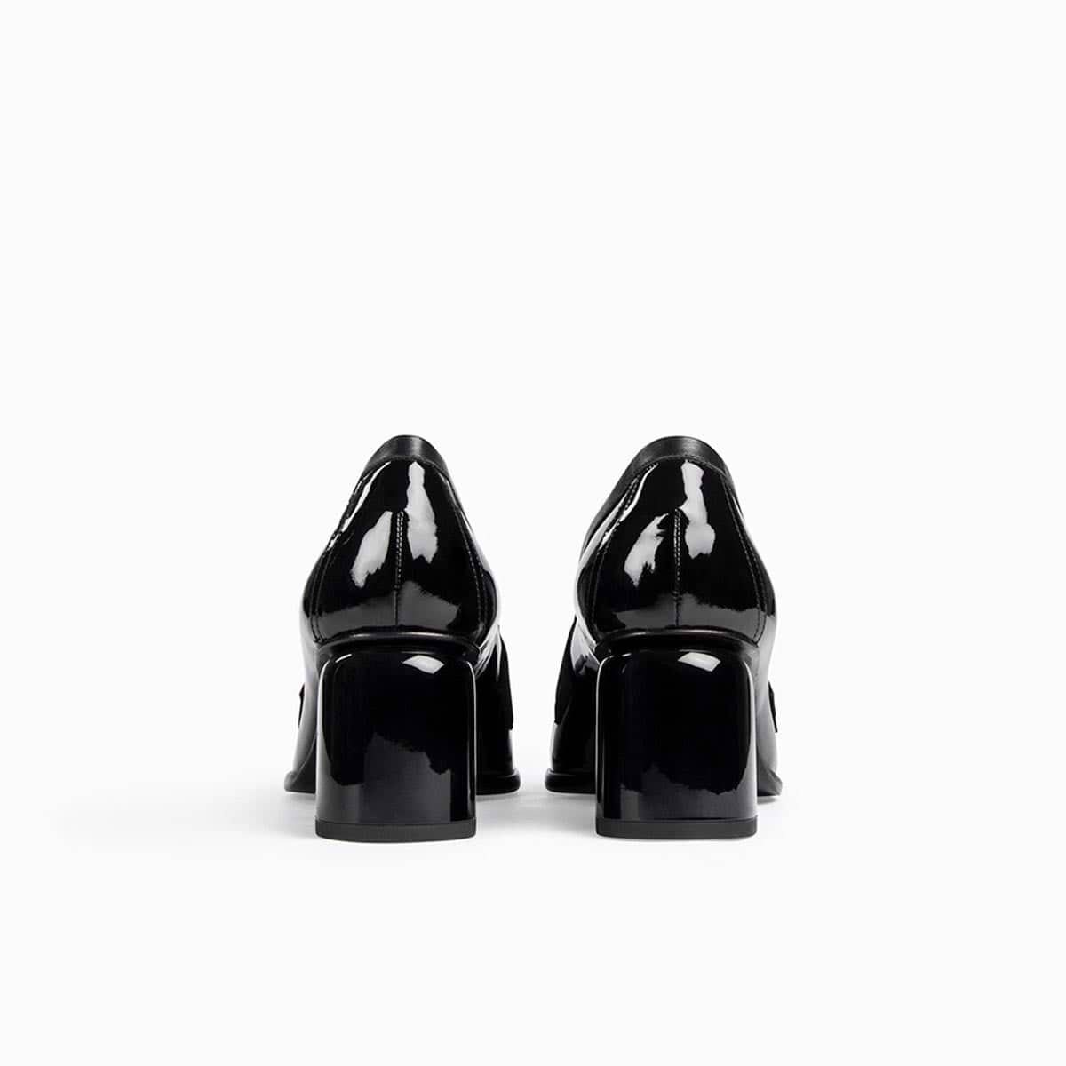 ETON women's heeled loafers in black suede & leather — PIERRE HARDY