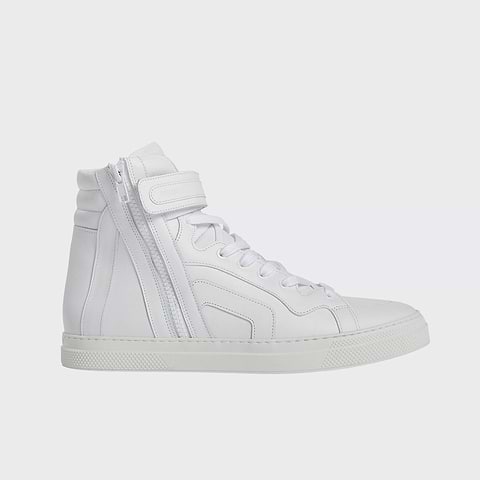 Pierre Hardy BASKETS MONTANTES 112, cuir de veau blanc