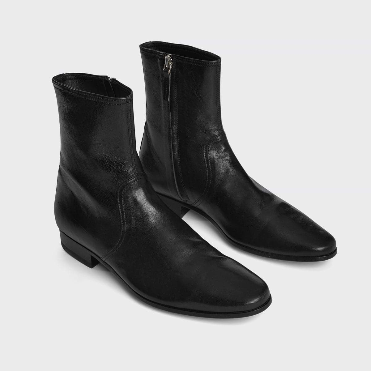 Bottines 400 pour homme en cuir de kangourou noir PIERRE HARDY