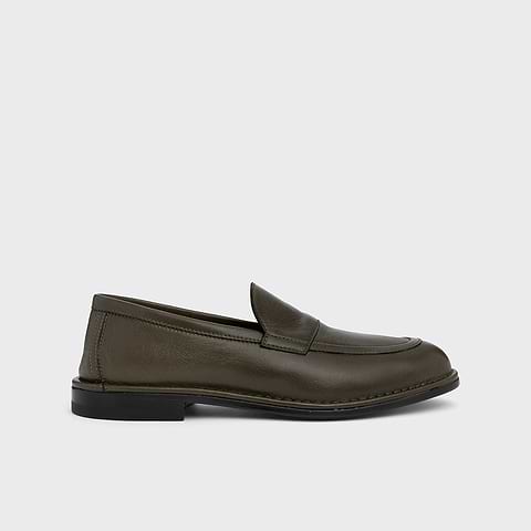 Pierre Hardy MOCASSIN NOTO, mocassin souple douclé en cuir de chevreau kaki