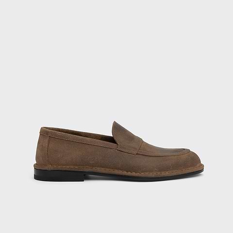 Pierre Hardy MOCASSIN NOTO, mocassin souple doublé en cuir de veau brut huilé tabac brun