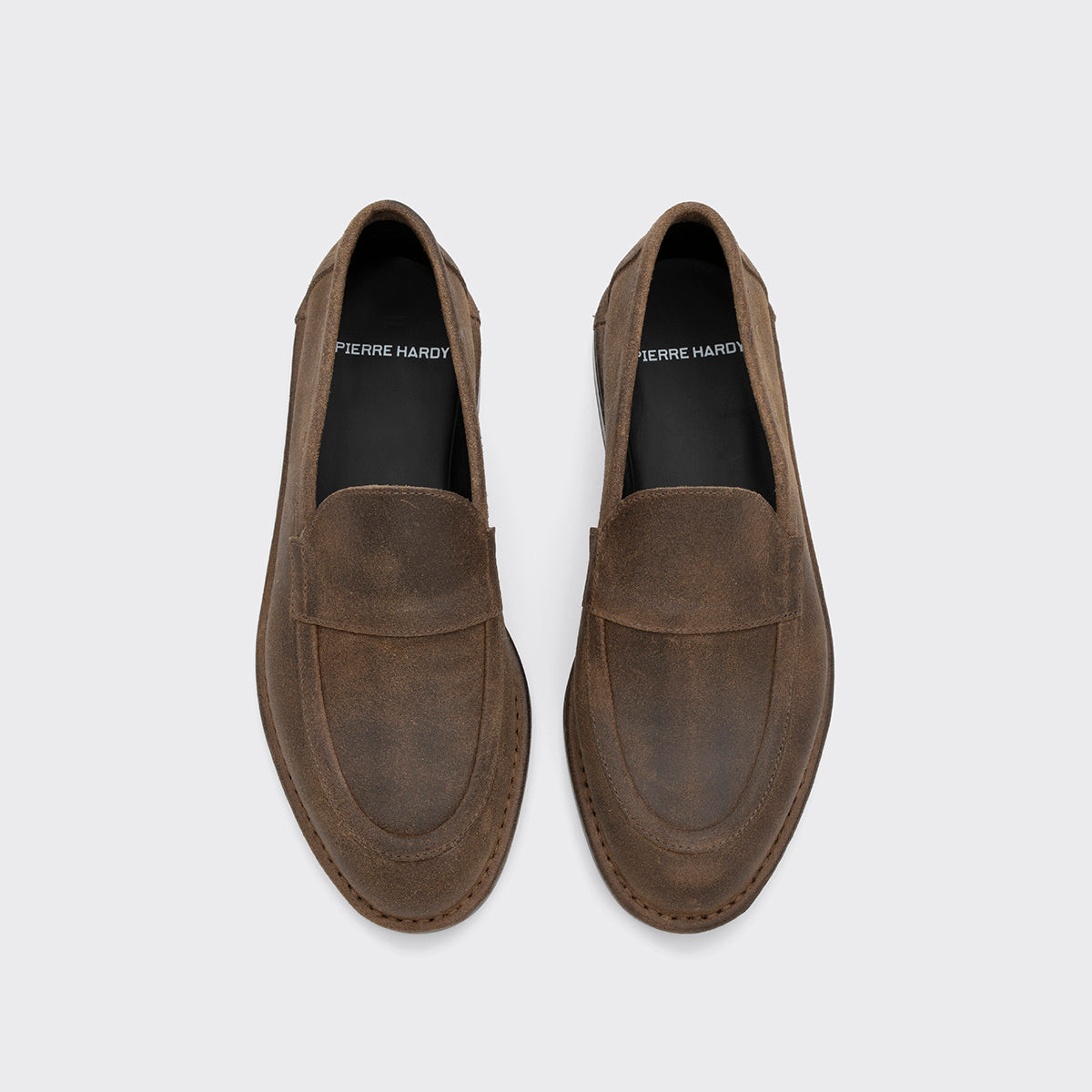 Pierre Hardy NOTO LOAFER, soft loafer lined in oiled raw tobacco brown calfskin, vue 2