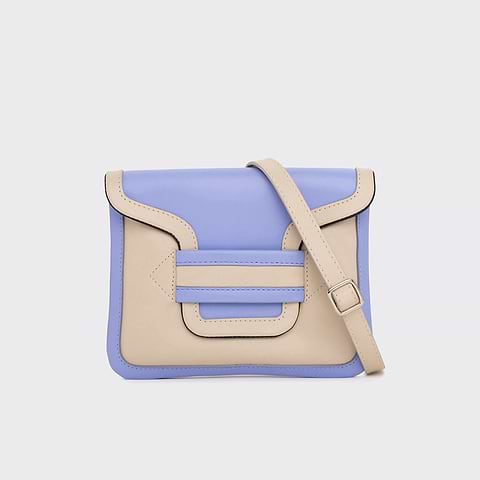 Pierre Hardy POCHETTE ALPHA, cuir de veau blanc cassé et cuir d'agneau lilas
