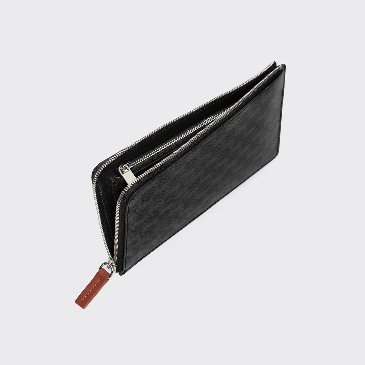 Pierre Hardy PALATINE WALLET, black cube perspective coated canvas and rust calfskin, vue 2