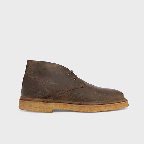 Pierre Hardy DESERT BOOTS ANTOINE, cuir de veau brut huilé tabac brun