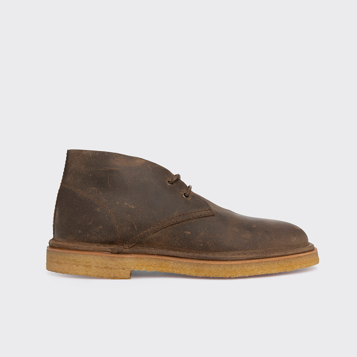 Pierre Hardy ANTOINE DESERT BOOT, oiled raw tobacco brown calfskin