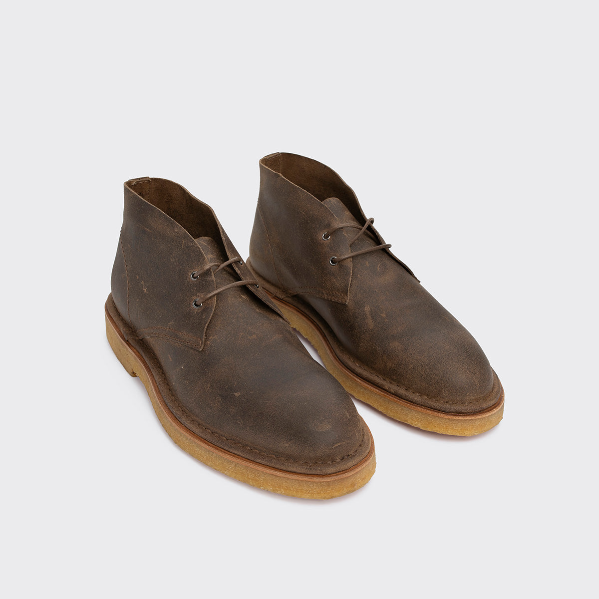Pierre Hardy ANTOINE DESERT BOOT, oiled raw tobacco brown calfskin, vue 5