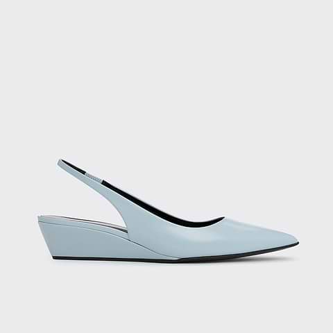 Pierre Hardy ESCARPIN SLINGBACK AMBER, cuir d'agneau bleu ciel