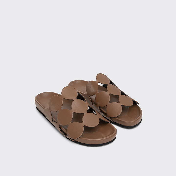 Pierre Hardy BEACH BULLES, camel calfskin, vue 3