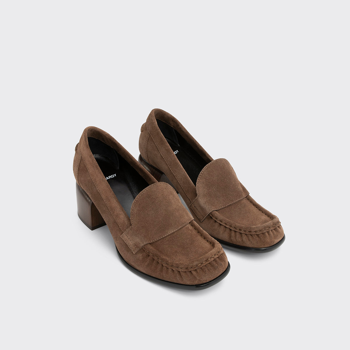 Pierre Hardy ROMY HEELED LOAFER, light brown suede calfskin, vue 5