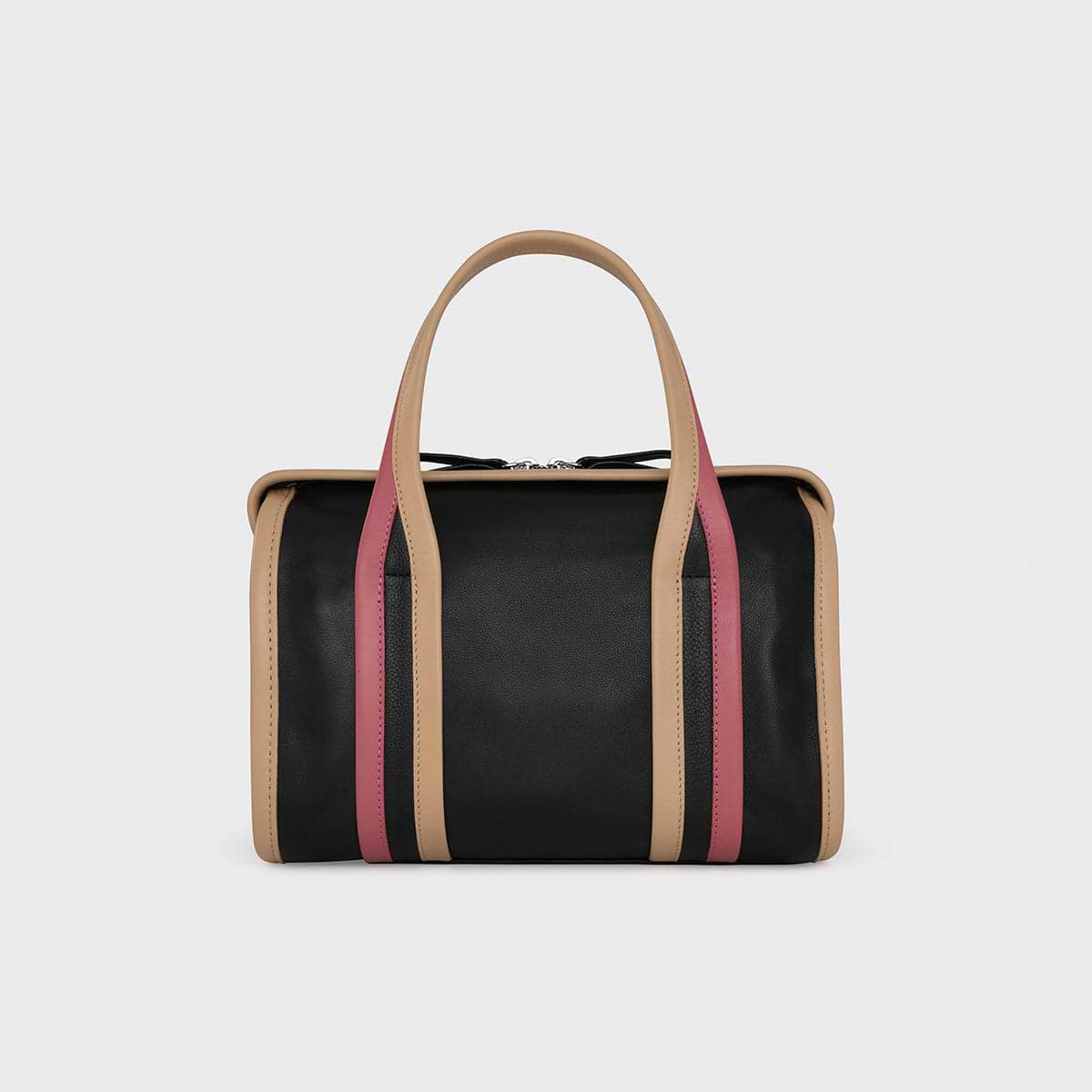 MINI CAB bag in black grained leather beige leather PIERRE HARDY