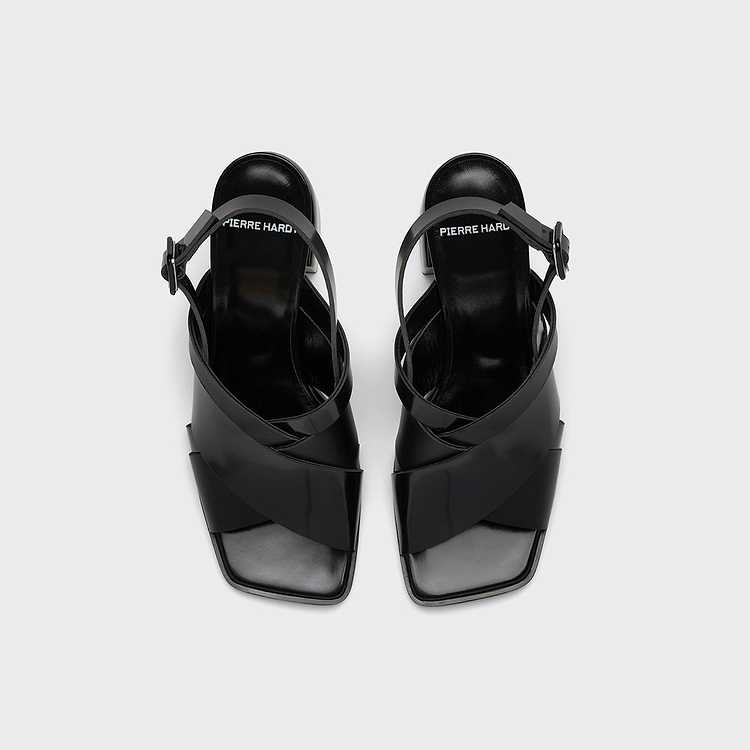 ALPHA CROSS HEELED SANDAL