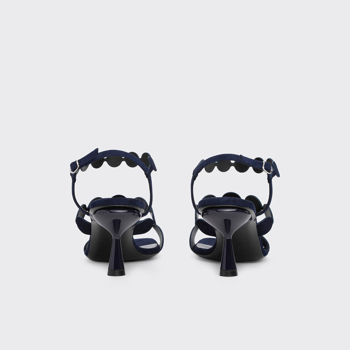 Pierre Hardy MULTI BULLE LAVA HEELED SANDAL, navy suede kidskin, vue 4