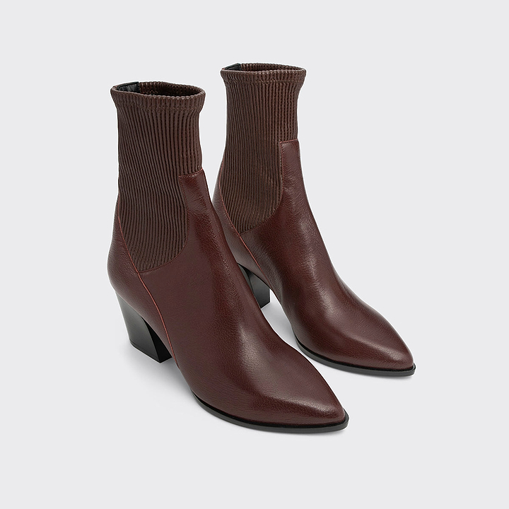 Pierre Hardy RODEO BOOTS, burgundy kidskin, vue 3