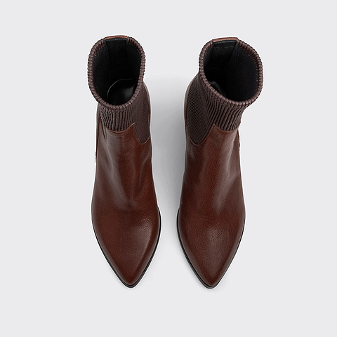 Pierre Hardy RODEO BOOTS, brown grained kidskin and lambskin, vue 2