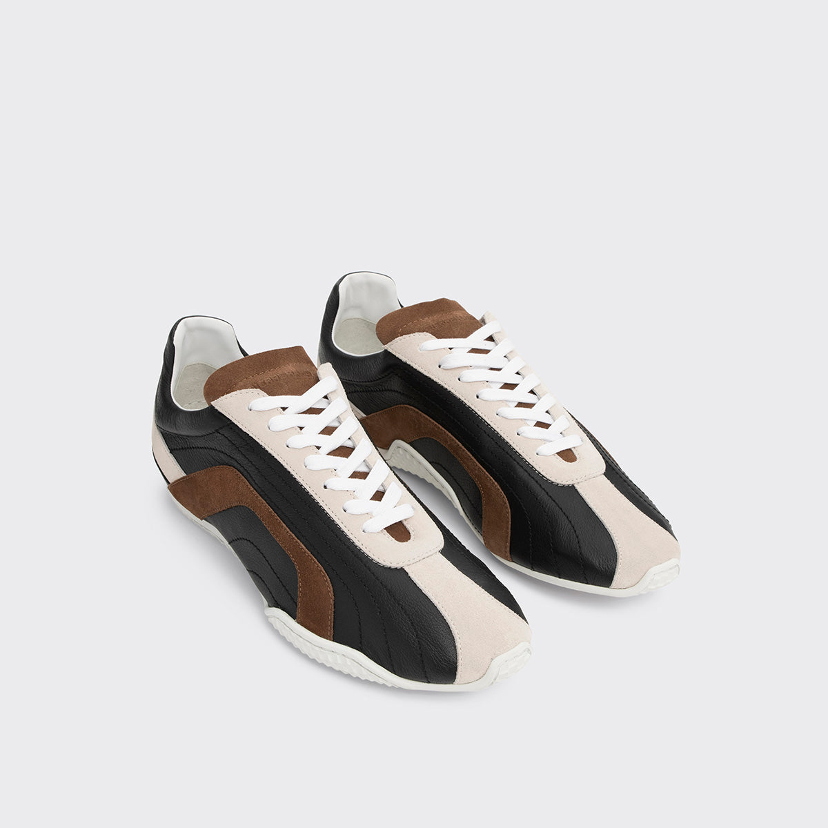 Pierre Hardy JUMP SNEAKERS, black calfskin and brown and off-white suede calfskin, vue 3