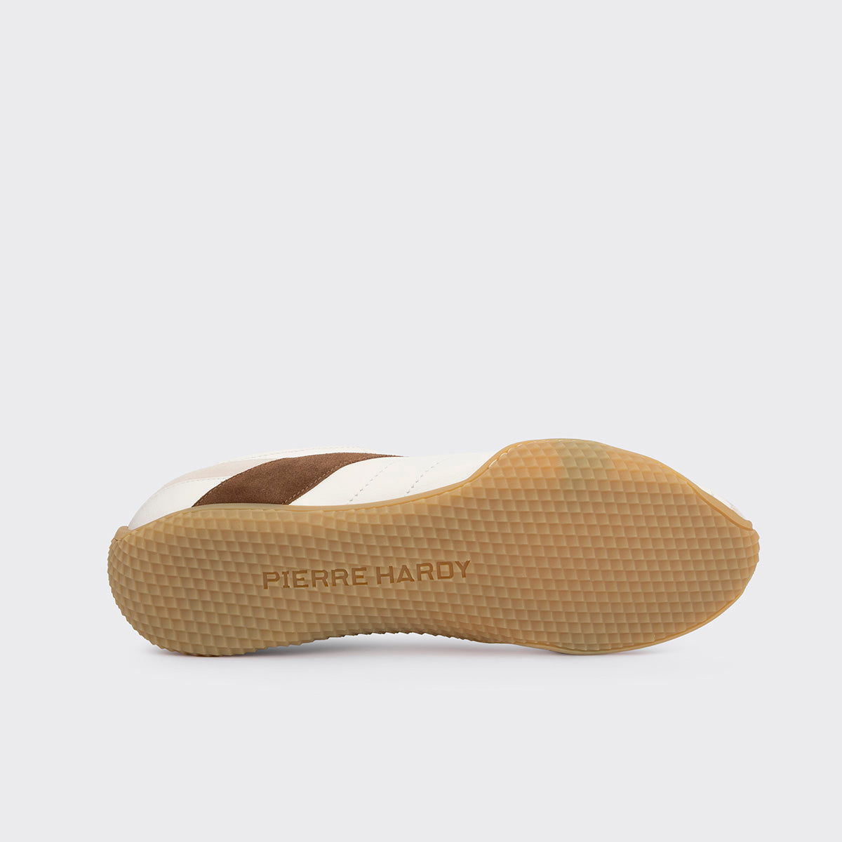 Pierre Hardy JUMP SNEAKERS, white calfskin and brown and off-white suede calfskin, vue 6