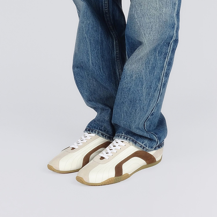 Pierre Hardy JUMP SNEAKERS, white calfskin and brown and off-white suede calfskin, vue 4