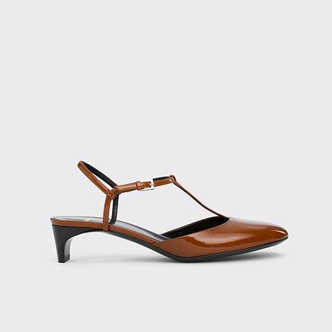 Pierre Hardy ESCARPIN DANIELLE, havana patent kidskin