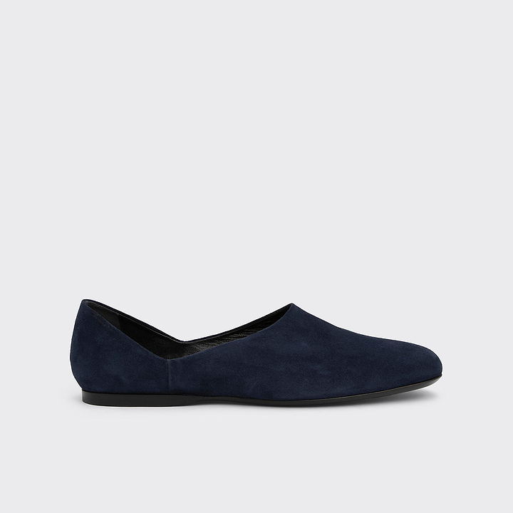 Pierre Hardy PIA SLIP-ON SHOES, navy suede kidskin