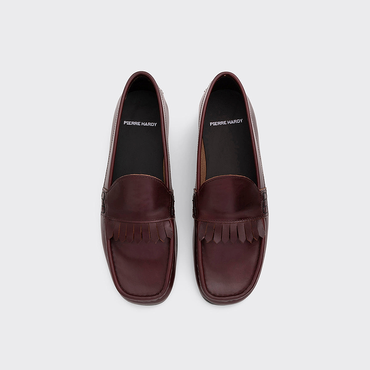 Pierre Hardy ETHAN LOAFER, burgundy calfskin, vue 2