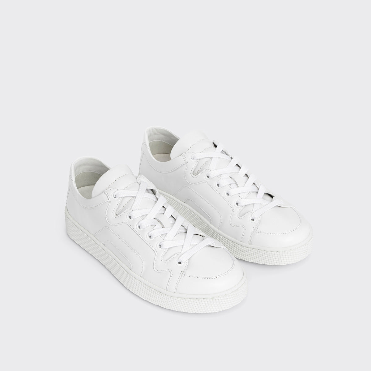 Pierre Hardy BASKETS ALPHA - FEMME, cuir de veau blanc, vue 3