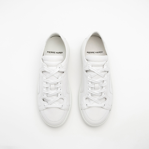 Pierre Hardy ALPHA SNEAKERS - WOMEN, white calfskin, vue 2