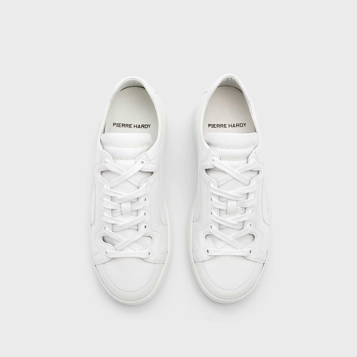 Pierre Hardy BASKETS ALPHA - FEMME, cuir de veau blanc, vue 2