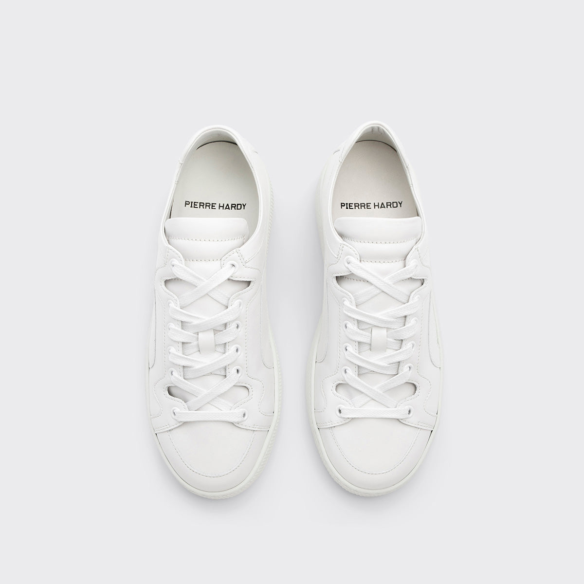 Pierre Hardy BASKETS ALPHA - FEMME, cuir de veau blanc, vue 2